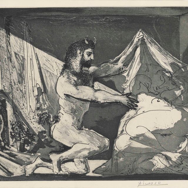 Pablo Picasso — Девственный фавн и женщина, от: La Suite Vollard