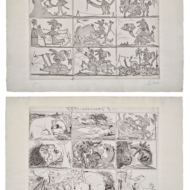 Pablo Picasso — Сын и мать Франко