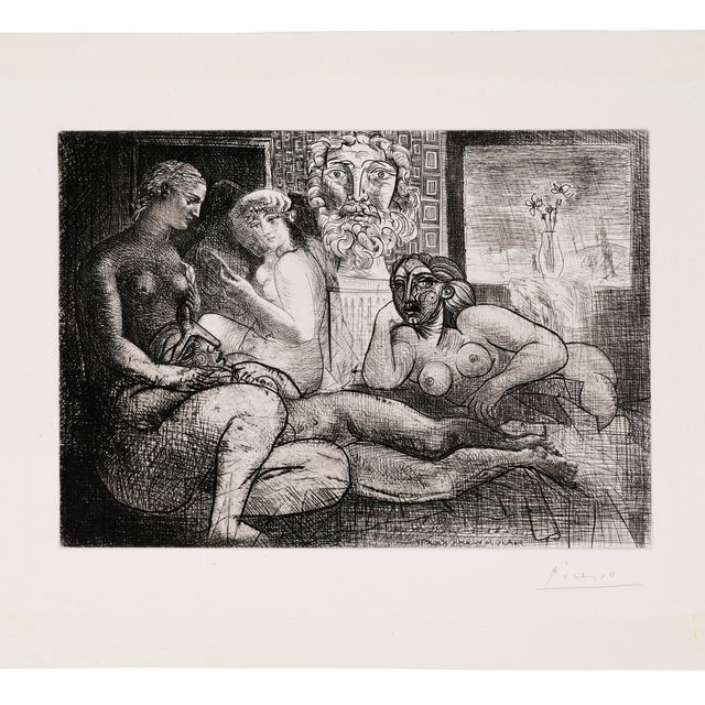 Pablo Picasso — "Четыре новые женщины и их скульптура наедине" , автор: Ла Сюит Воллар