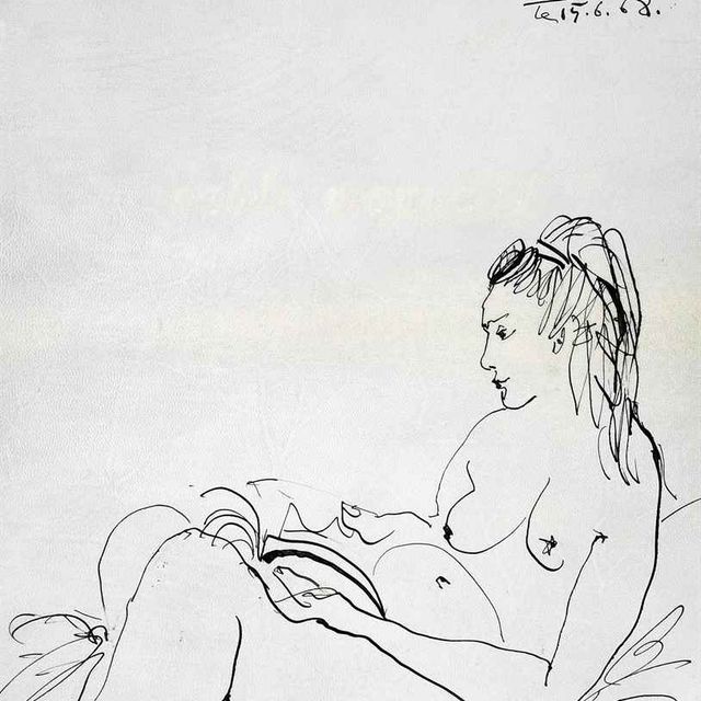 Pablo Picasso — Модель nu lisant