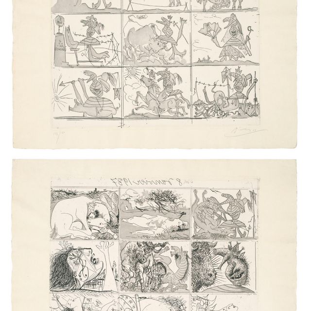 Pablo Picasso — Сын и мать Франко