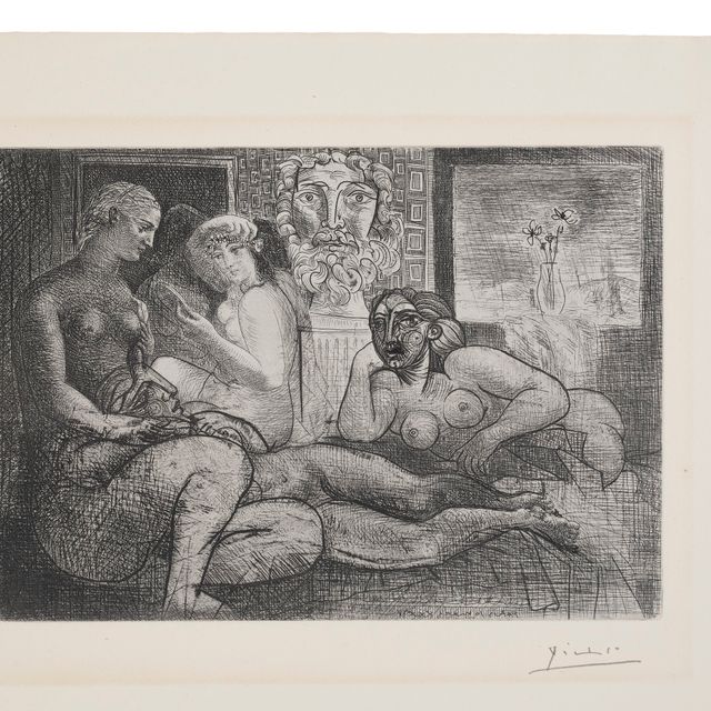 Pablo Picasso — "Четыре новые женщины и их скульптура наедине" из "Сюиты Воллар"