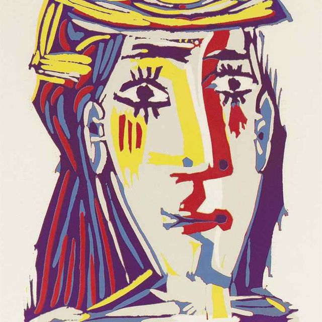 Pablo Picasso — Женщина в головной убор (р. 1074; Р. 1283)