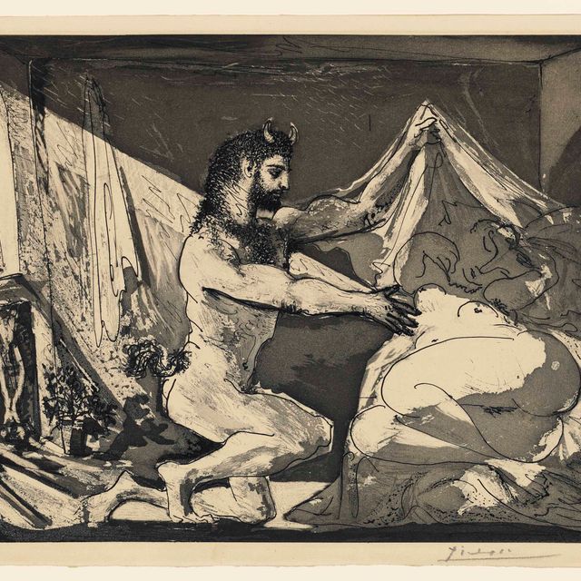 Pablo Picasso — Девственный фавн и женщина, от: La Suite Vollard