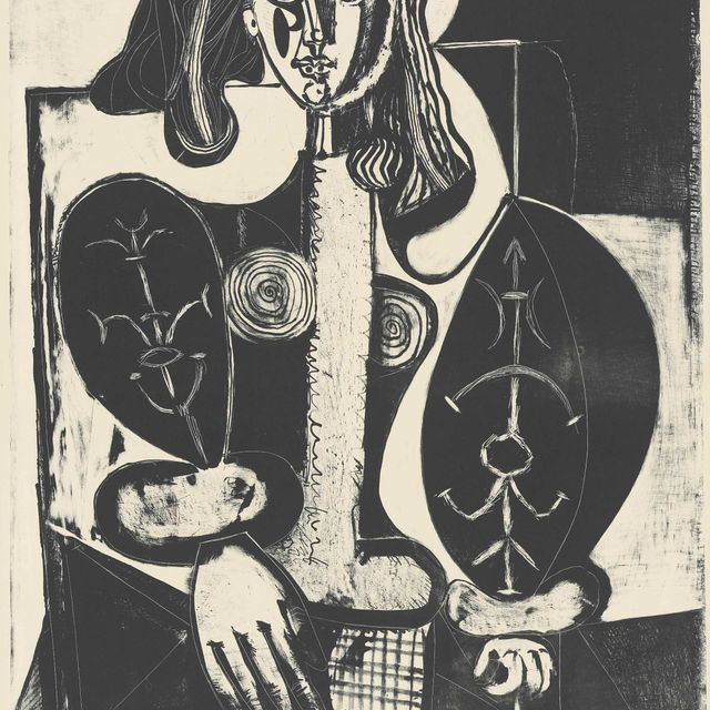 Pablo Picasso — Женщина в прекрасном настроении № 1 (до появления румян)