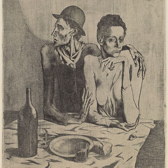 Pablo Picasso — Скромный обед из "Свиты Сальтимбанков" (Блох 1; Баер 2)