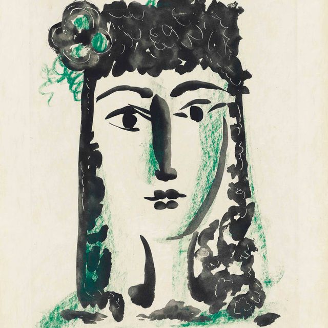 Pablo Picasso — Женщина в стиле мантильи из одного флера, от: "Кармен из Кармен"