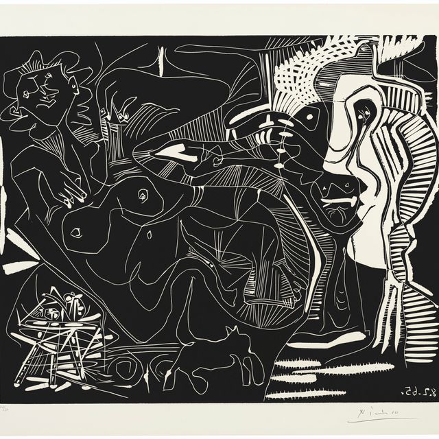 Pablo Picasso — Ле Те: Две новые женщины общаются друг с другом