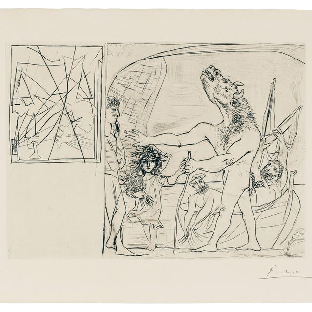 Pablo Picasso — Минотавр - путеводитель по филлетте I, от: La Suite Vollard