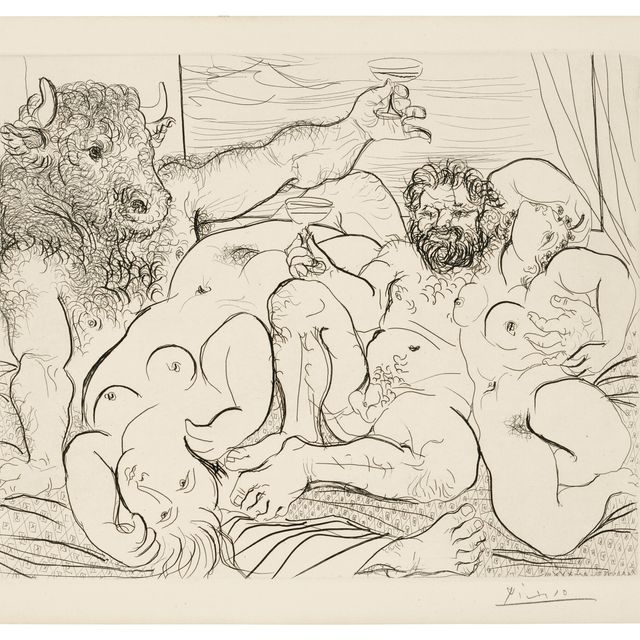 Pablo Picasso — Сцена "Вакханалия с минотавром" , автор: Сюита Воллар