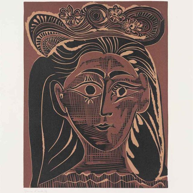 Pablo Picasso — Женская прическа с цветами (р. 1075; Р. 1322)