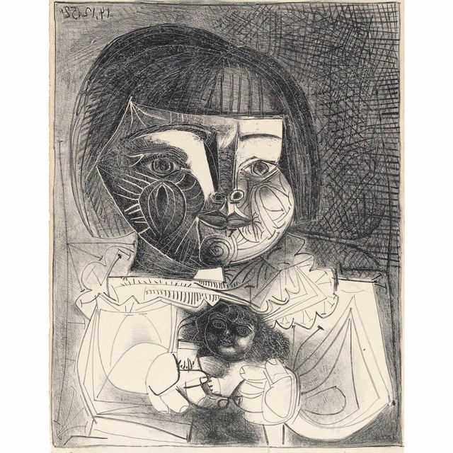 Pablo Picasso — Палома и пупсик из черного золота (В. 727; М. 229)