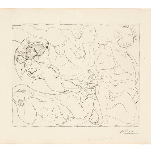 Pablo Picasso — Флейтистка и трое молодых женщин, от: La Suite Vollard
