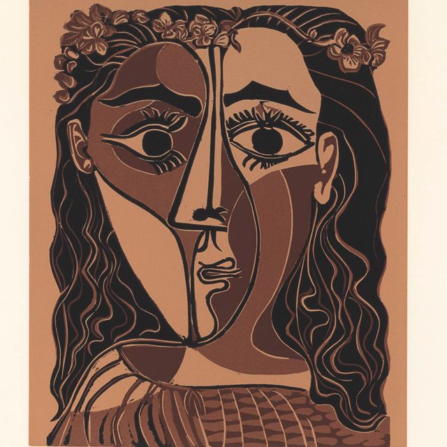 Pablo Picasso — Маленький тет-а-тет с курносой женщиной (р. 1068; Ba. 1305)