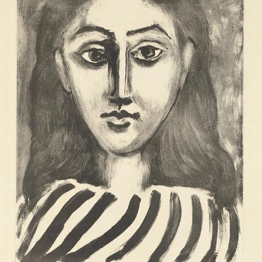 Pablo Picasso — Тет-а-тет с молодой девушкой (В. 589; М. 149)