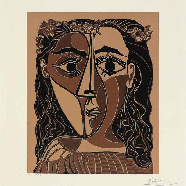 Pablo Picasso — Маленькая женская курточка с цветами (Р. 1068; Ba. 1305IIIBb)