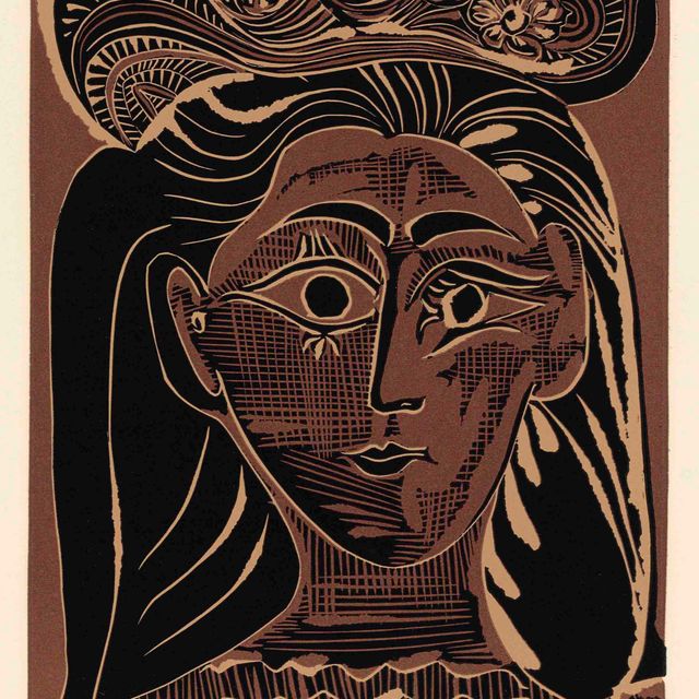 Pablo Picasso — Женская прическа с цветами (р. 1075; Р. 1322)