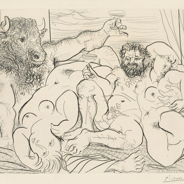 Pablo Picasso — Сцена "Вакханалия с минотавром", автор: Сюита Воллар