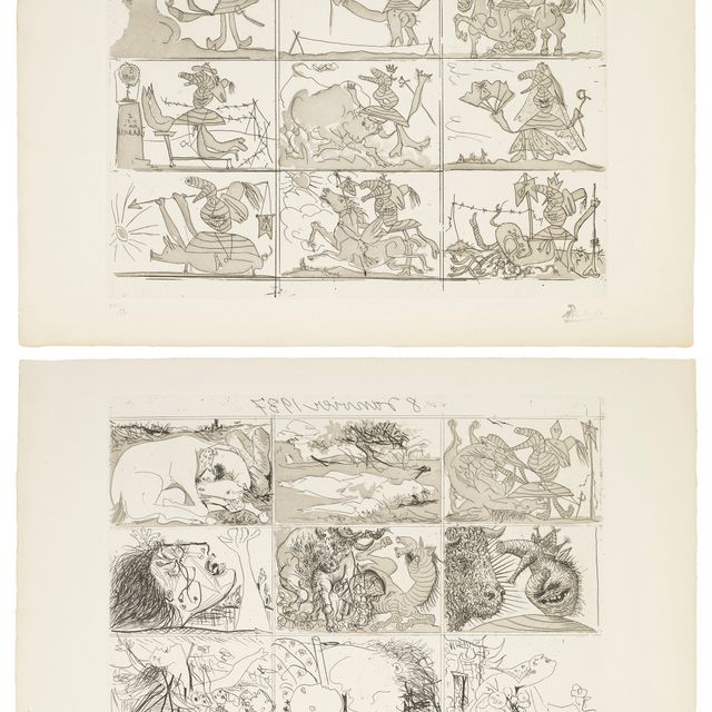 Pablo Picasso — Сын и мать Франко