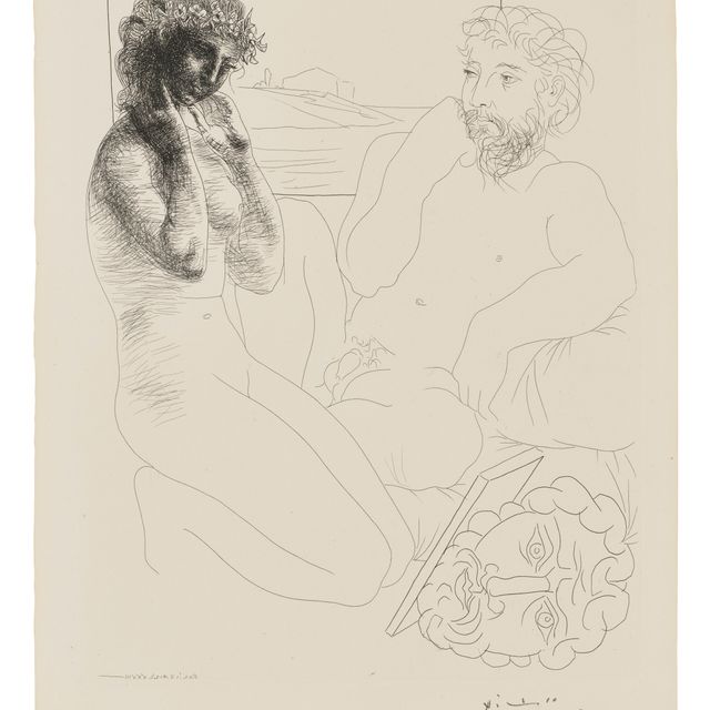 Pablo Picasso — Скульптор и модель Аженуйе, автор: La Suite Vollard