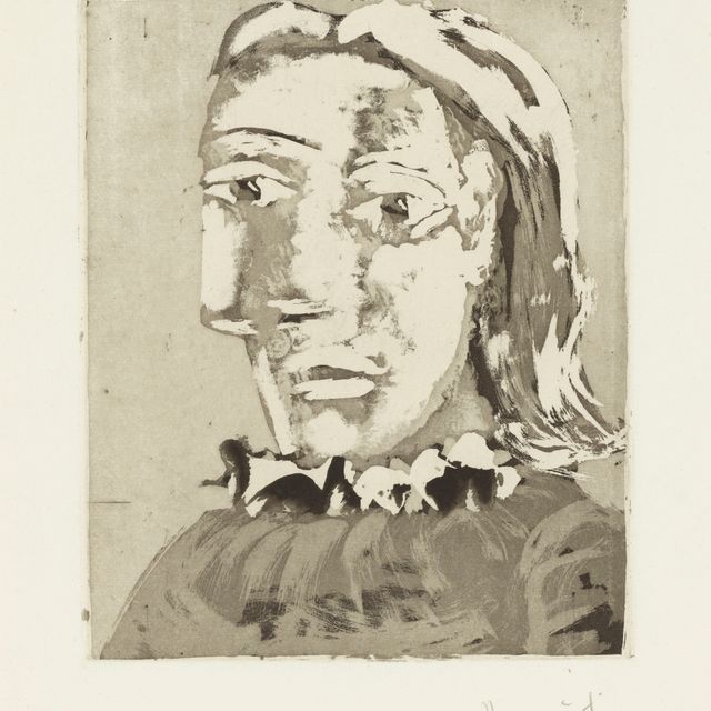 Pablo Picasso — Женский портрет с рюшами: Мария-Тереза