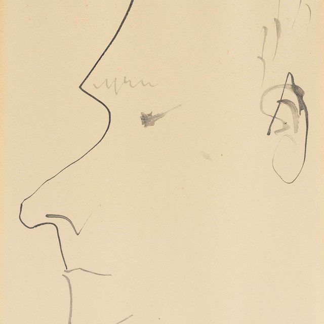 Pablo Picasso — Профиль человека (спереди); Два человека в профиль (сзади)