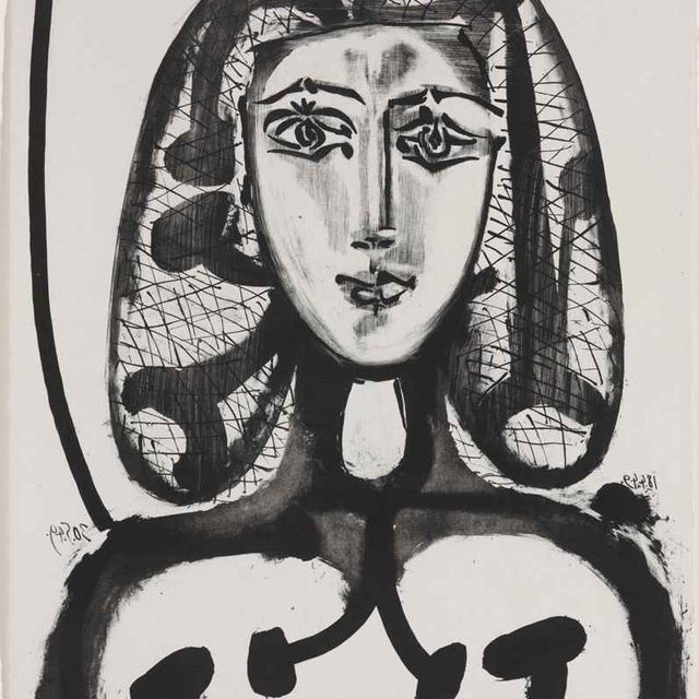 Pablo Picasso — "Женщина в уединении" (Femme aux Cheveux verts) (ср. B. 612; M. 178ter)