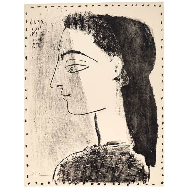 Pablo Picasso — Жаклин в черном платье