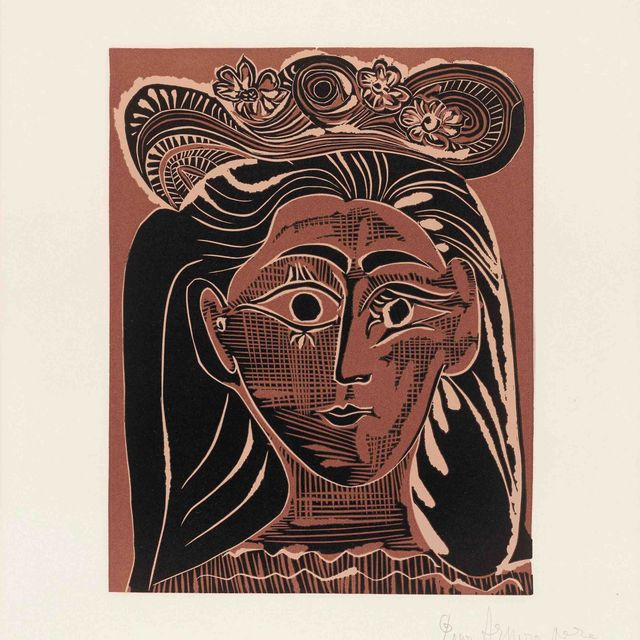 Pablo Picasso — Женская прическа с цветами (р. 1075; Р. 1322)