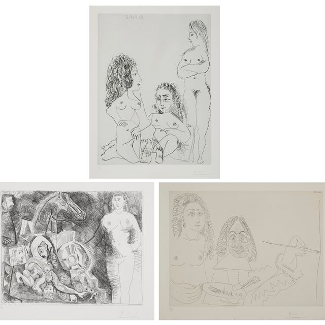 Pablo Picasso — Ла Сери 347: три отпечатка