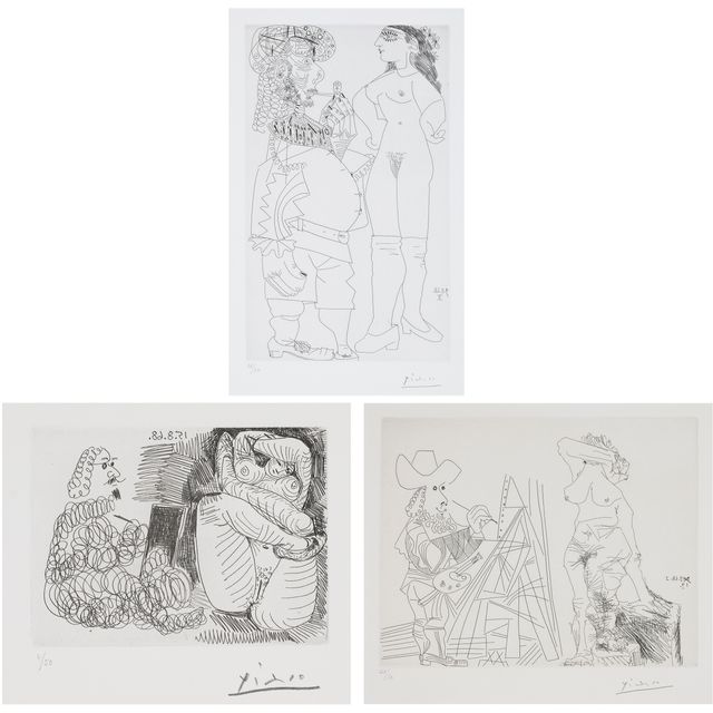 Pablo Picasso — Ла Сери 347: три отпечатка