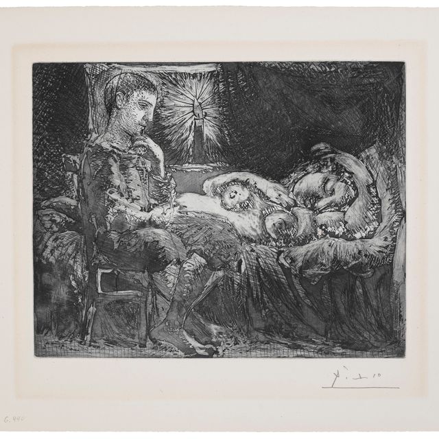 Pablo Picasso — "Гарсон и сонная девушка в канделябрах" из "Люкса Воллара"
