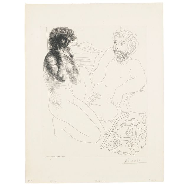 Pablo Picasso — Скульптор и модель Аженуйе, автор: La Suite Vollard