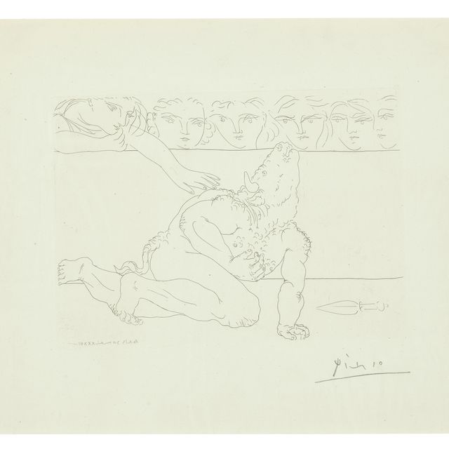 Pablo Picasso — Минотавр скорбящий, от: La Suite Vollard