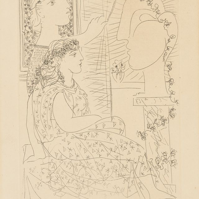 Pablo Picasso — Две женщины, которые занимаются скульптурой тет-а-тет, от: La Suite Vollard