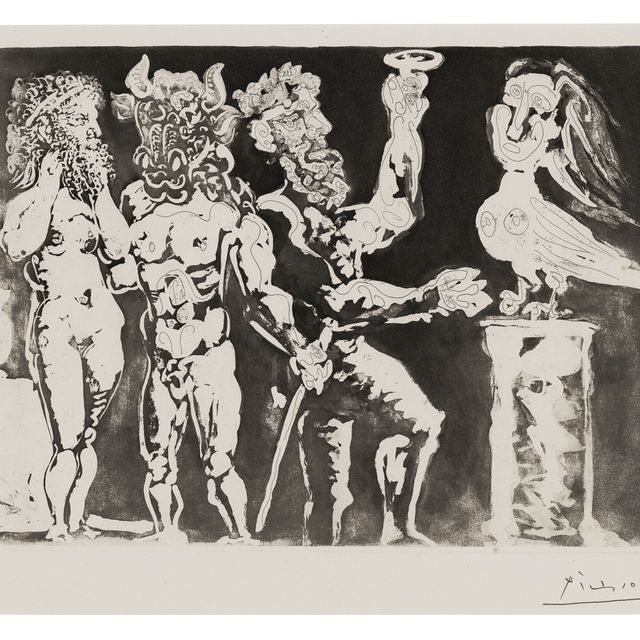 Pablo Picasso — Персонажи "маскарадных костюмов" и "женщины без границ", от: La Suite Vollard