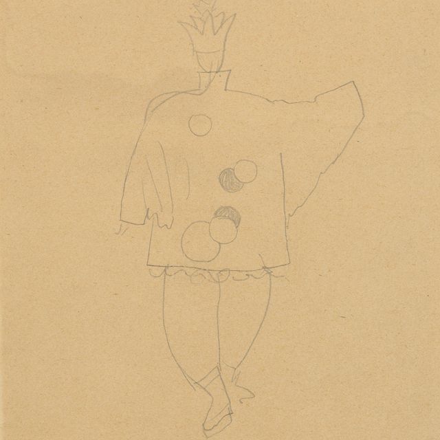 Pablo Picasso — Этюд костюма для китайского танца "Парад" из балета "Волшебник", этюд костюма