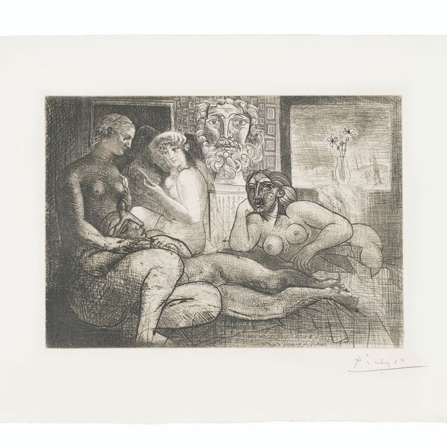 Pablo Picasso — "Четыре новые женщины и их скульптура наедине" из "Сюиты Воллар"