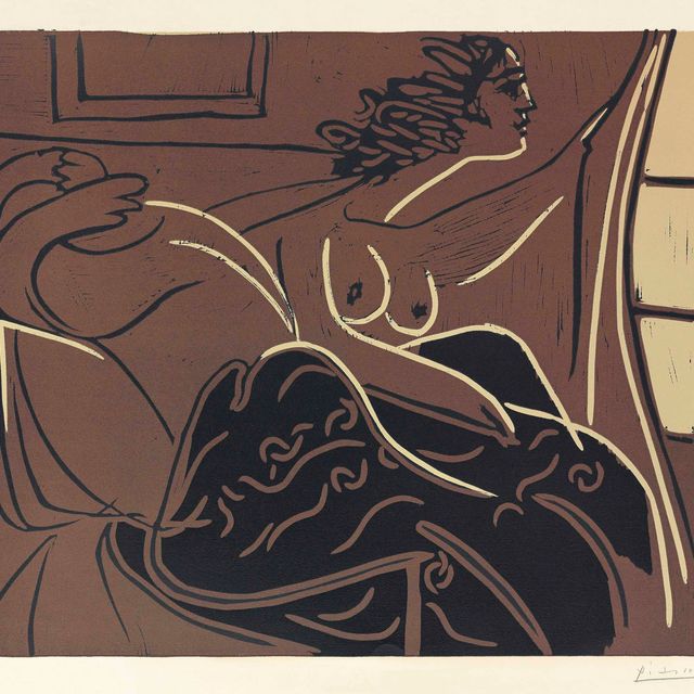 Pablo Picasso — Женщина, наблюдающая за происходящим (B. 925; Ba. 1249)