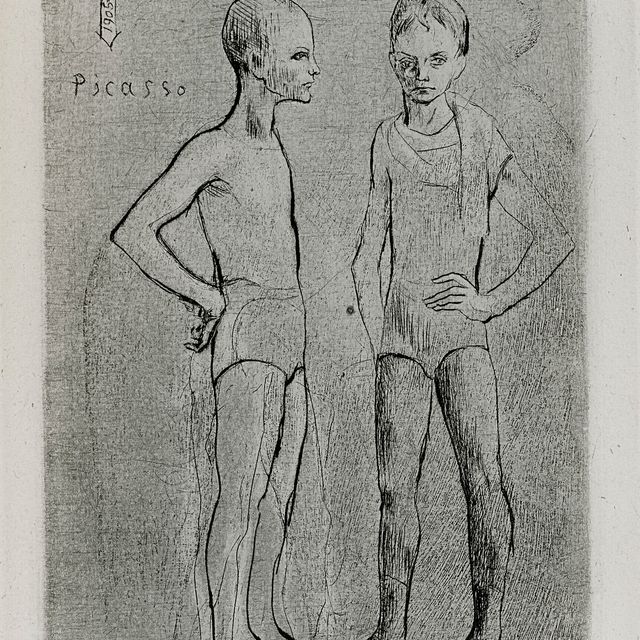 Pablo Picasso — "Двое сальтимбанков" из "Свиты Сальтимбанков"