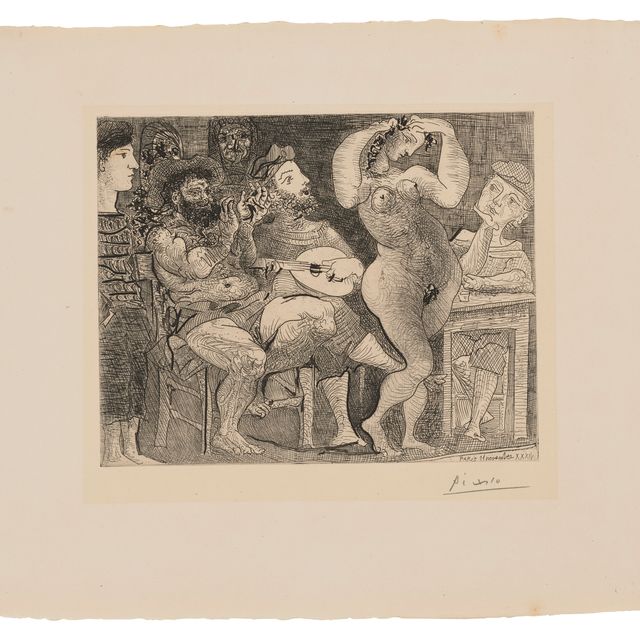 Pablo Picasso — В ресторане la taberna. Любители каталонского борде