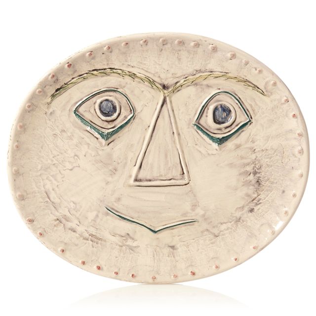 Pablo Picasso — Геометрический рисунок лица (прямая сторона); Пастель с патиной (оборотная сторона) (A.R. 357)