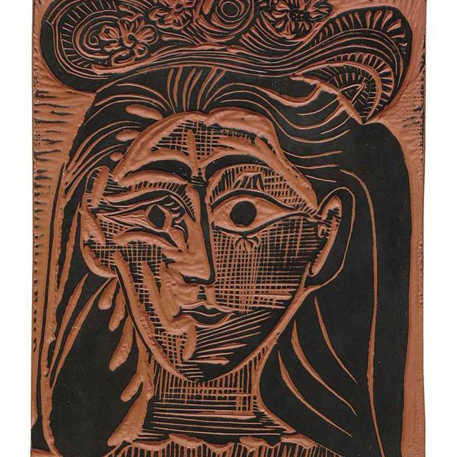 Pablo Picasso — Женщина в шляпке в цветочек (A.R. 521)