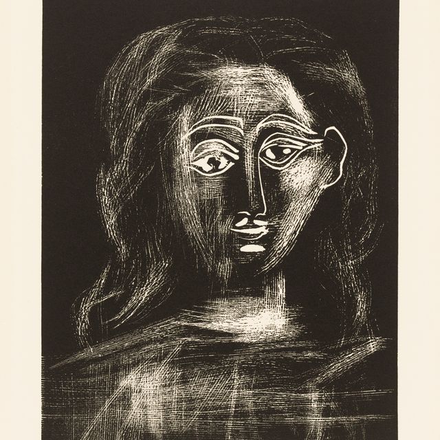 Pablo Picasso — Жаклин в шевроле-флу, в полном расцвете сил.