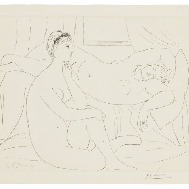 Pablo Picasso — Двое женщин возвращаются, от: La Suite Vollard