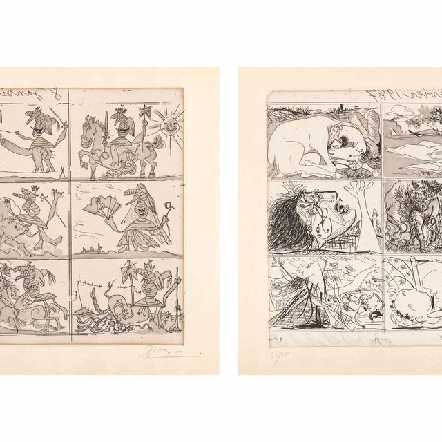 Pablo Picasso — Сын и мать Франко (стр. 297-298; стр. 615-616; кн. 28)