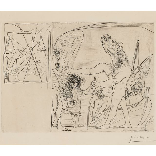 Pablo Picasso — Минотавр - путеводитель по филе, я, из "Люкса Воллара"