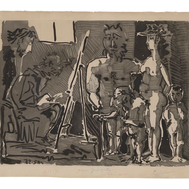 Pablo Picasso — Посетители-богословы в ресторане