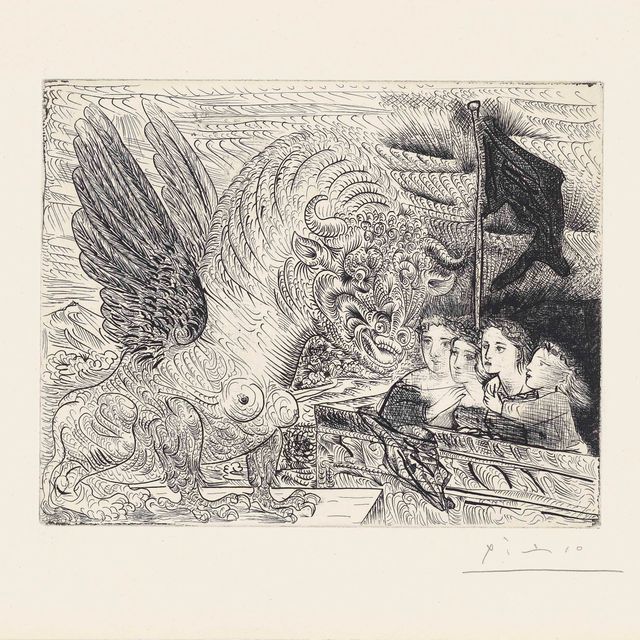 Pablo Picasso — Торо - это созерцание четырех детей, от: La Suite Vollard