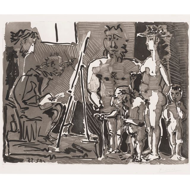 Pablo Picasso — Посетители-богословы в ресторане